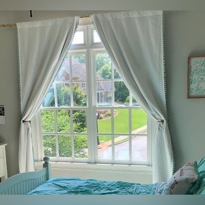 Pottery Barn Teen Pom Pom Blackout Curtains